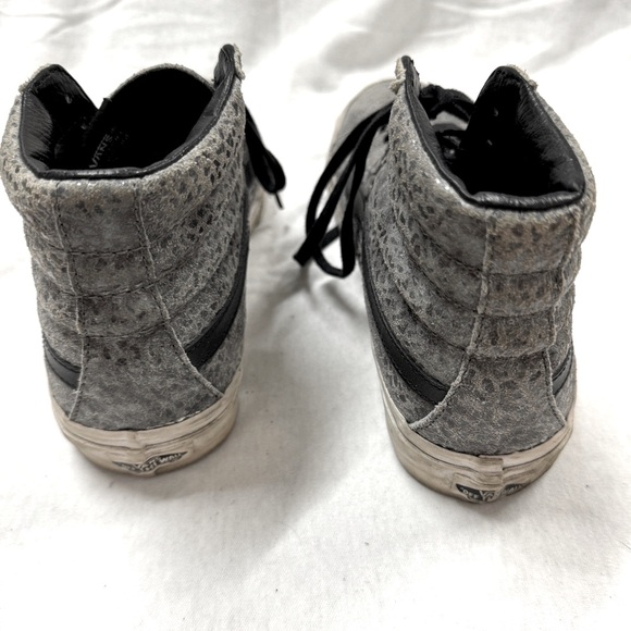 Vans Sk8 Hi Slim Metallic High Top Sneakers women’s 8 men’s 6.5 black silver - Picture 4 of 6